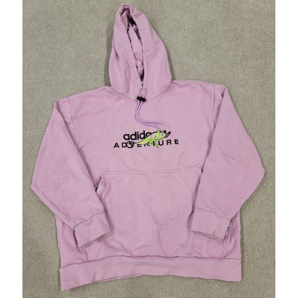ADIDAS Originals Adventure Hoodie Chameleon Glow In Dark Pink Mens Sz Large RARE